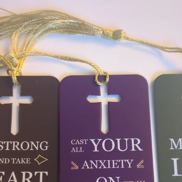 Christian Inspirational Bookmark Set with Tassels Set Of 3 - Picture 5 of 5